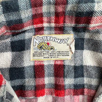 1980’s Northway Plaid Printed Flannel Shirt Large