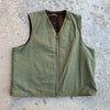 1940’s WWII Stenciled Alpaca Pile Lined Vest 23” Chest