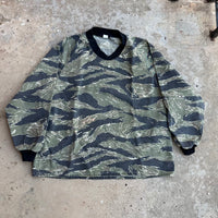 1980’s Tiger Stripe Camo Cotton Blend Pullover Jacket XL