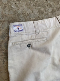 1950's Can't Bust 'Em White Denim Frisko Jeans 38” x 25.5”