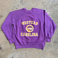 1970's Western Carolina Purple Raglan Crewneck Sweatshirt Small