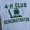 1960's Flock Print 4-H Club Demonstrator T-Shirt XS