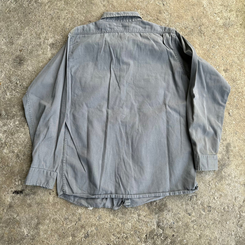 1950’s Red Ram Grey Work Shirt Small