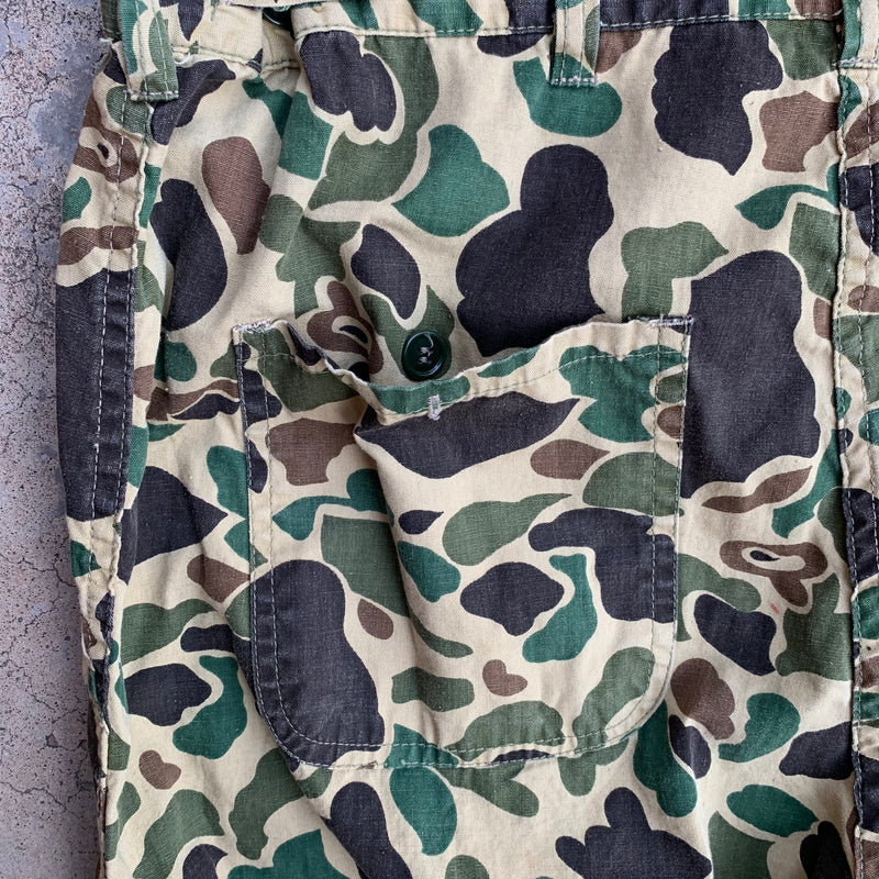 1970’s Duck Hunter Camo Fatigue Pants 34” - 38” x 28”