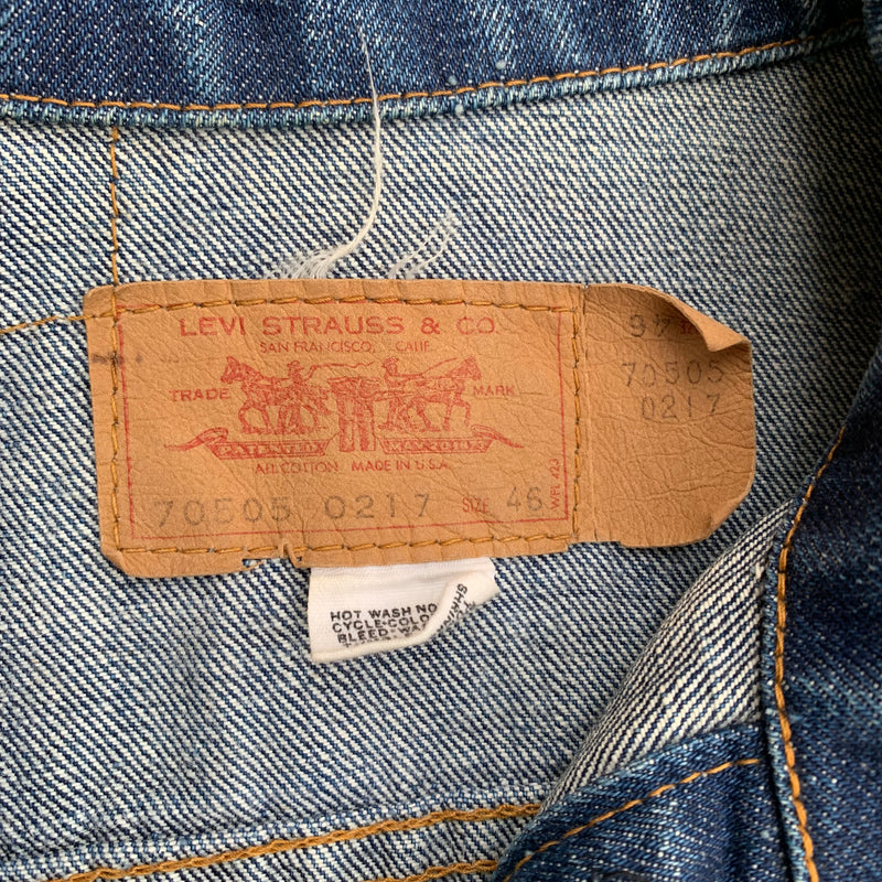 1970’s Levi’s Type 3 70505 Denim Jacket Size 46