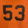 1970's Thin Faded Orange Number 53 T-Shirt Large