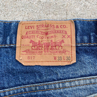 1980's/1990's Levi's 517 Dark Wash Flared Denim Jeans 31" x 29.5"