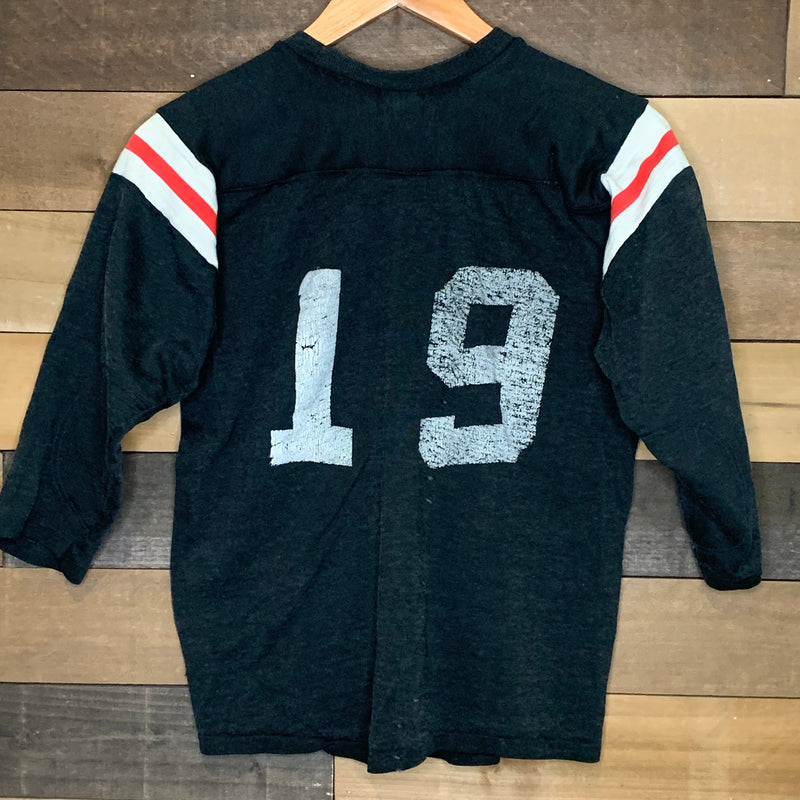 1960's Durene Cotton Black Numbered Jersey Small