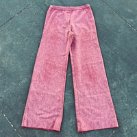 1970’s Homemade Red Chambray Flared Pants 27.5" x 31"