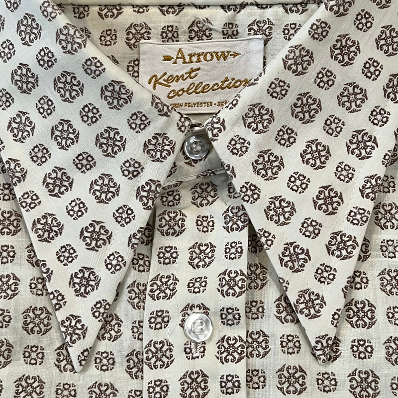 1970’s Arrow Poly Blend Patterned Button Down Shirt Large