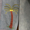 1970’s Madewell Embroidered Contrast-Stitch Hippy Denim Jacket Small