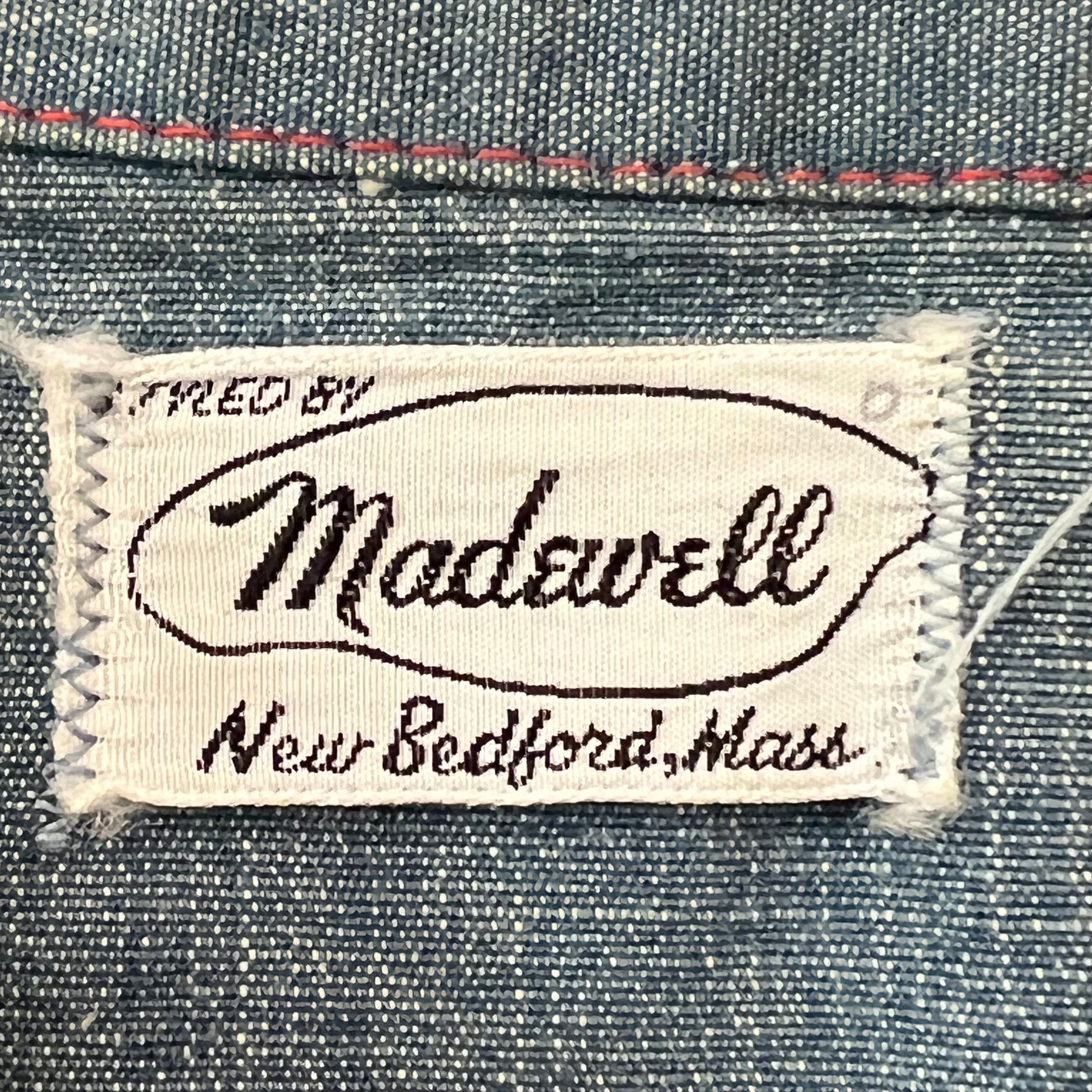 1970’s Madewell Embroidered Contrast-Stitch Hippy Denim Jacket Small
