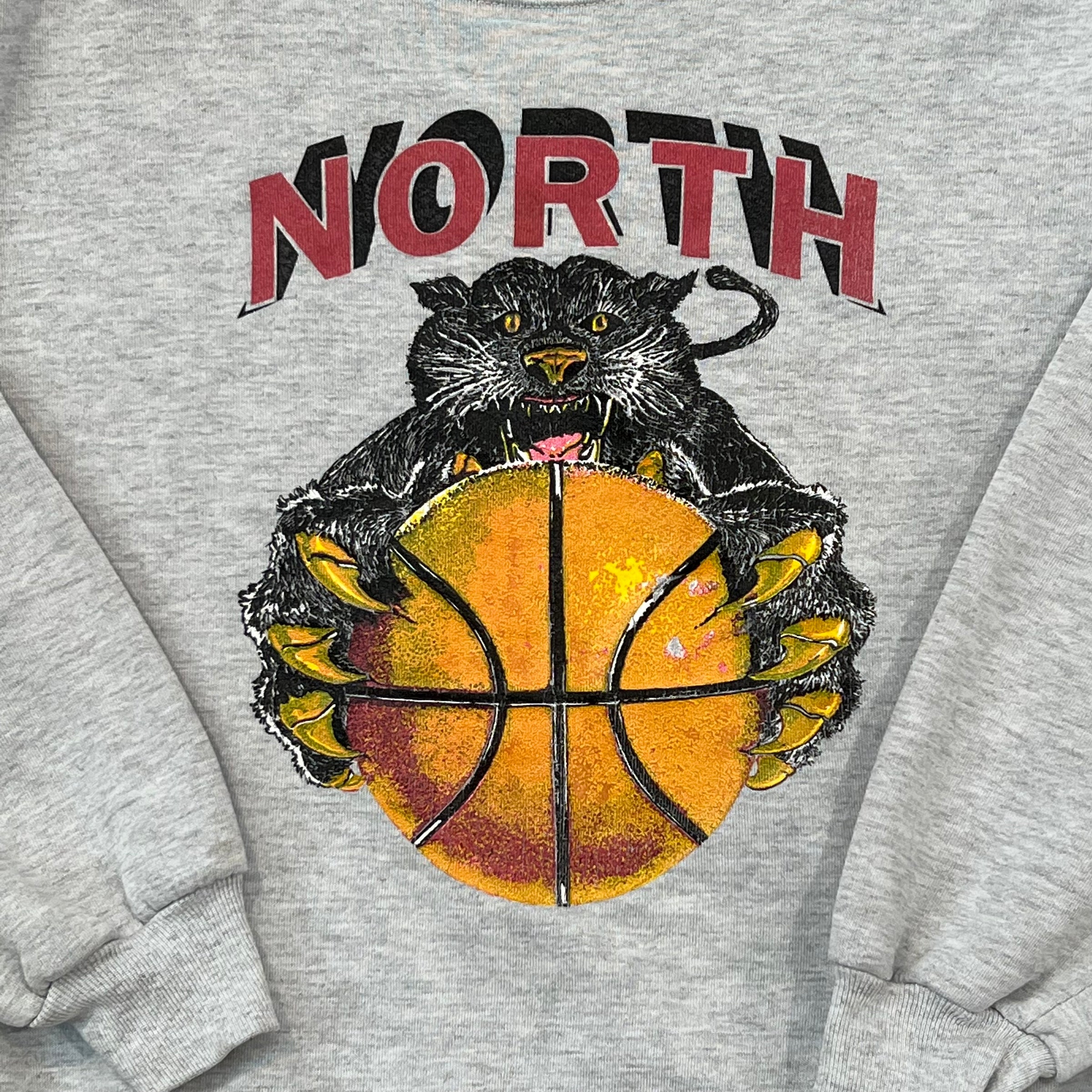 1980's North Basketball Crewneck Sweatshirt Large