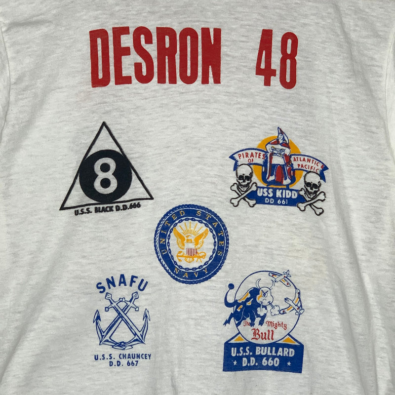 1980’s DesRon 48 US Navy WWII Squadron T-Shirt Small