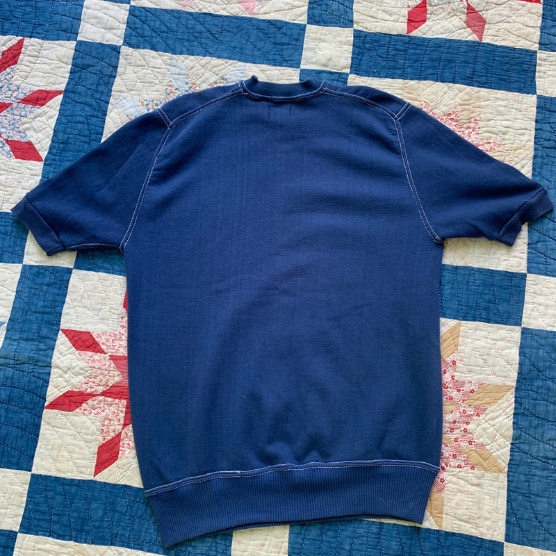 1960's Indigo Freedom Short Sleeve Sweatshirt