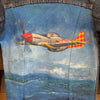 1980's/1990's Kid Sized Denim Jacket With Fighter Plane Painted Back