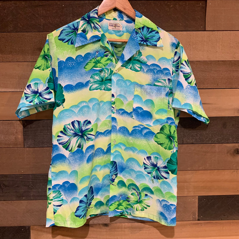 1960’s Blue/Green Flower Hawaiian Shirt