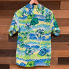 1960’s Blue/Green Flower Hawaiian Shirt