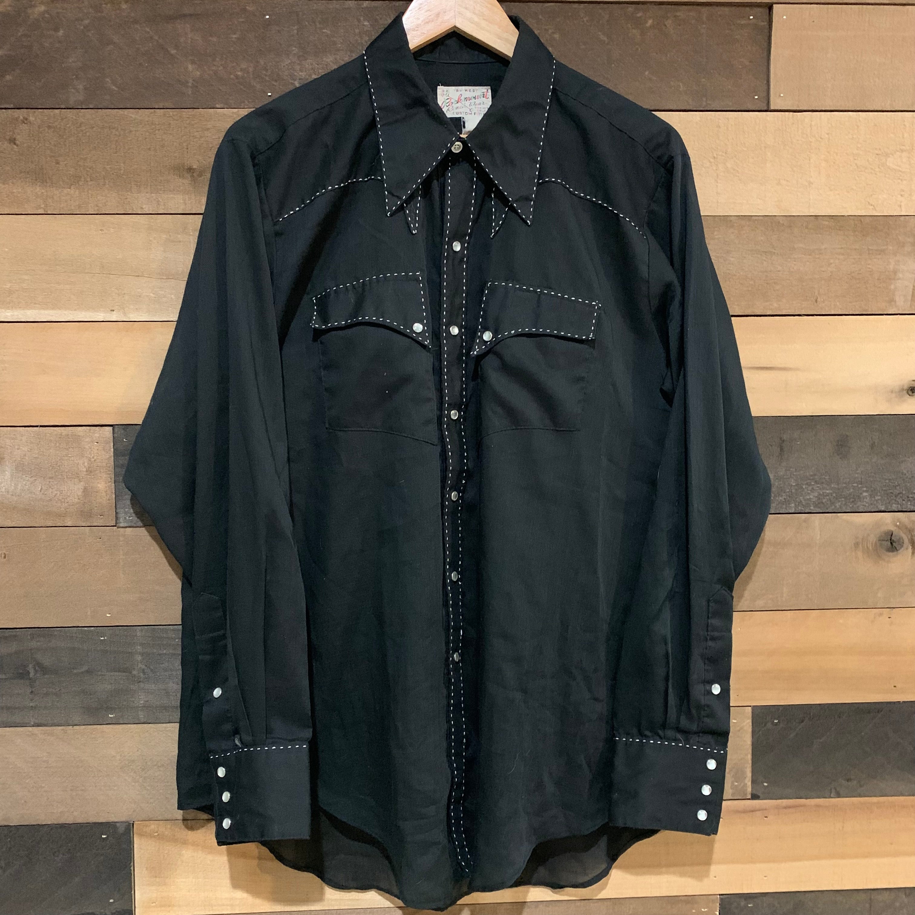 1970's Black Rockmount Ranch Wear Western Shirt XL – Little Chum