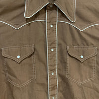 1970’s Brown With White Edging Western Shirt