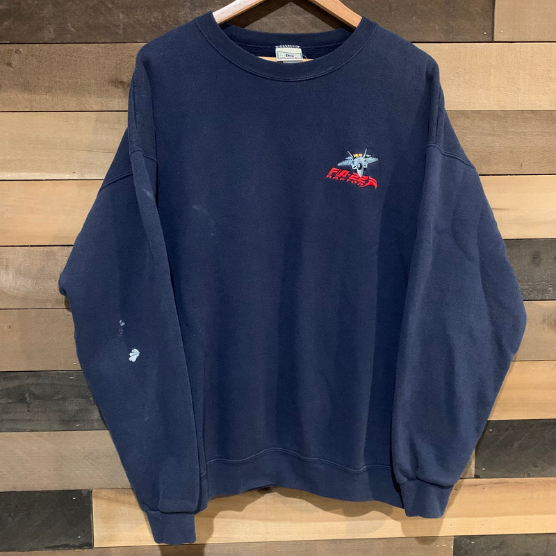 Early 2000's F/A-22 Raptor Stealth Bomber Sweatshirt XL