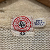 1940’s Lowe and Campbell Cream Varsity Letterman Cardigan Sweater Medium