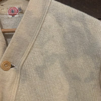 1940’s Lowe and Campbell Cream Varsity Letterman Cardigan Sweater Medium