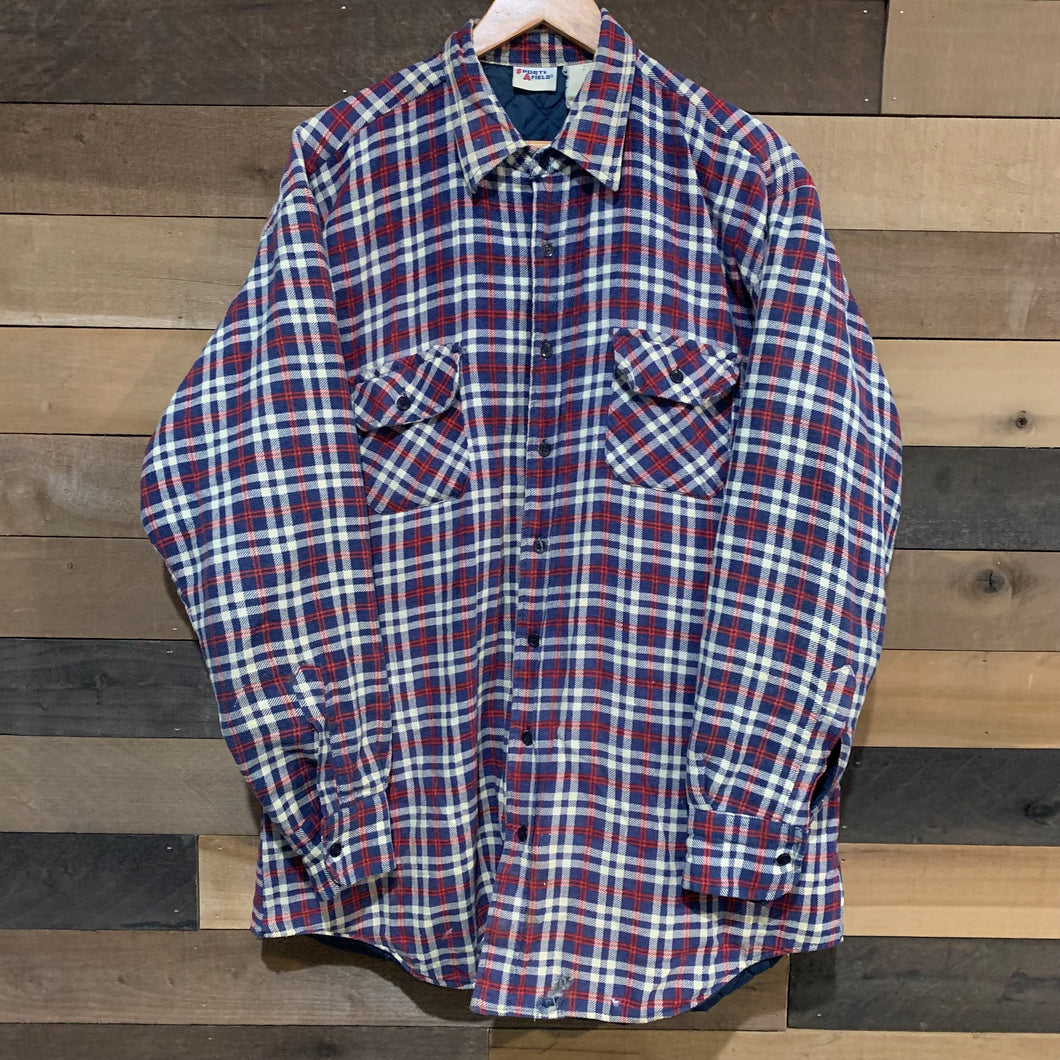 1980's/1990's Plaid Quilted Flannel Jacket XL