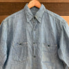 1940’s WWII USN Chambray Short Sleeve Button Down Shirt Large