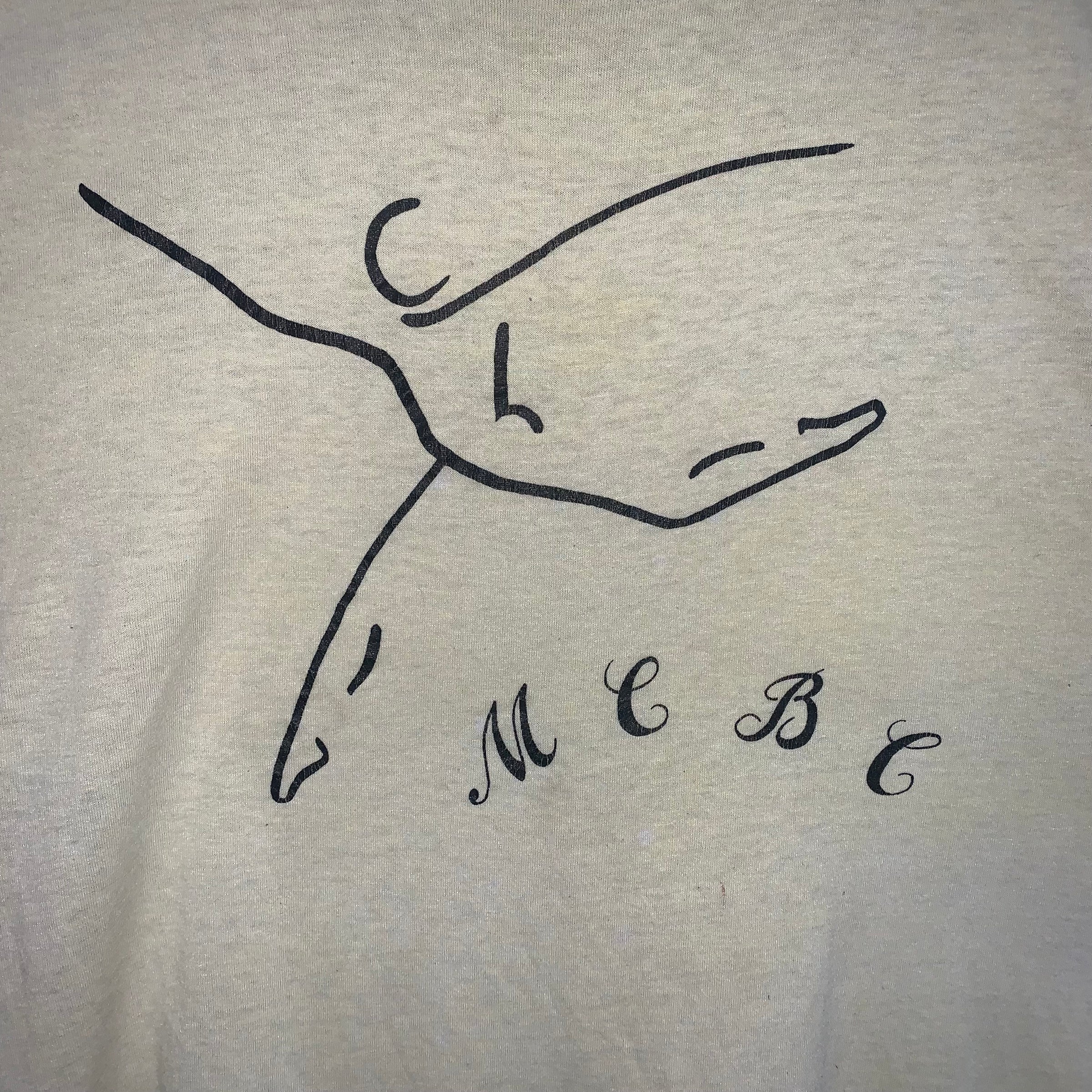 1980's Paper Thin Yellow MCBC Ballet T-Shirt Small