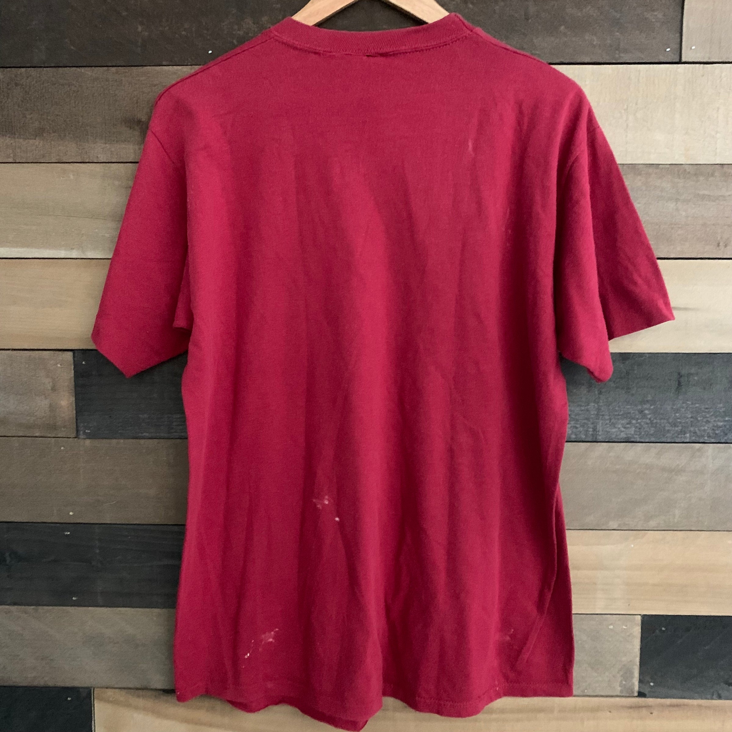 1980's/1990's Paint Stained Burgundy "Western" T-Shirt