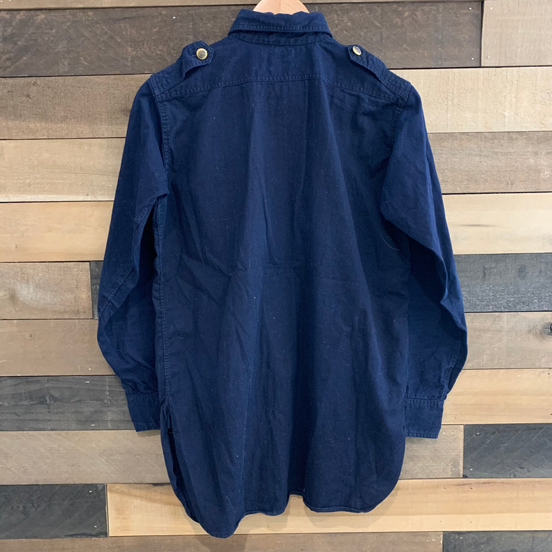 Late 1940’s Post WWII Sweet Orr American Legion Blue Work Shirt S/M