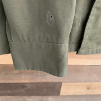1970’s/1980’s Unknown Military Field Jacket Green with Contrast Stitching Large