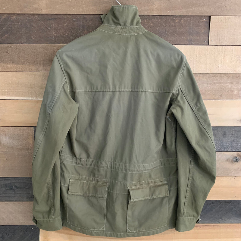 1970’s/1980’s Unknown Military Field Jacket Green with Contrast Stitching Large