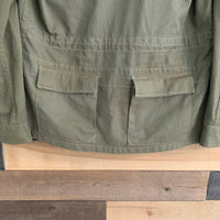 1970’s/1980’s Unknown Military Field Jacket Green with Contrast Stitching Large