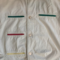 1960’s Debutog All Weather Beige Coat with Colored Zippers Medium