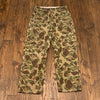 1960's Black Sheep Duck Hunter Camo Fatigue Pants Made in Japan 32" Waist