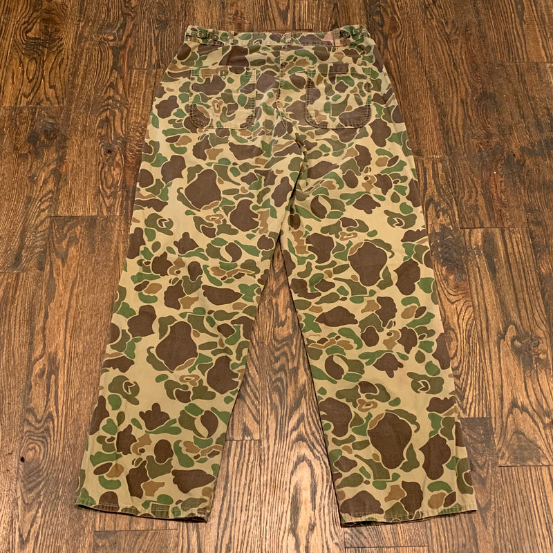 1960's Black Sheep Duck Hunter Camo Fatigue Pants Made in Japan 32" Waist