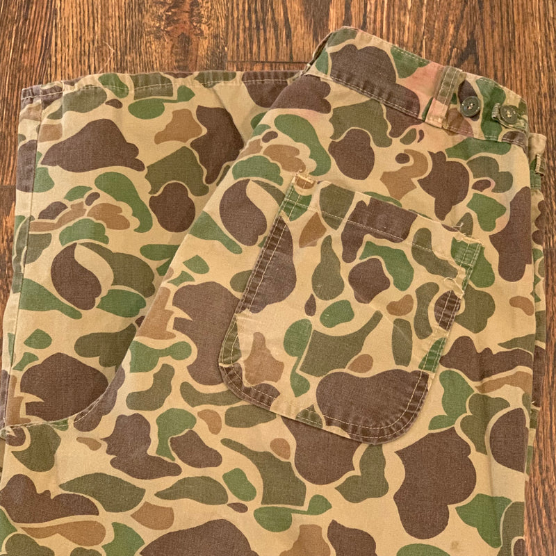 1960's Black Sheep Duck Hunter Camo Fatigue Pants Made in Japan 32" Waist