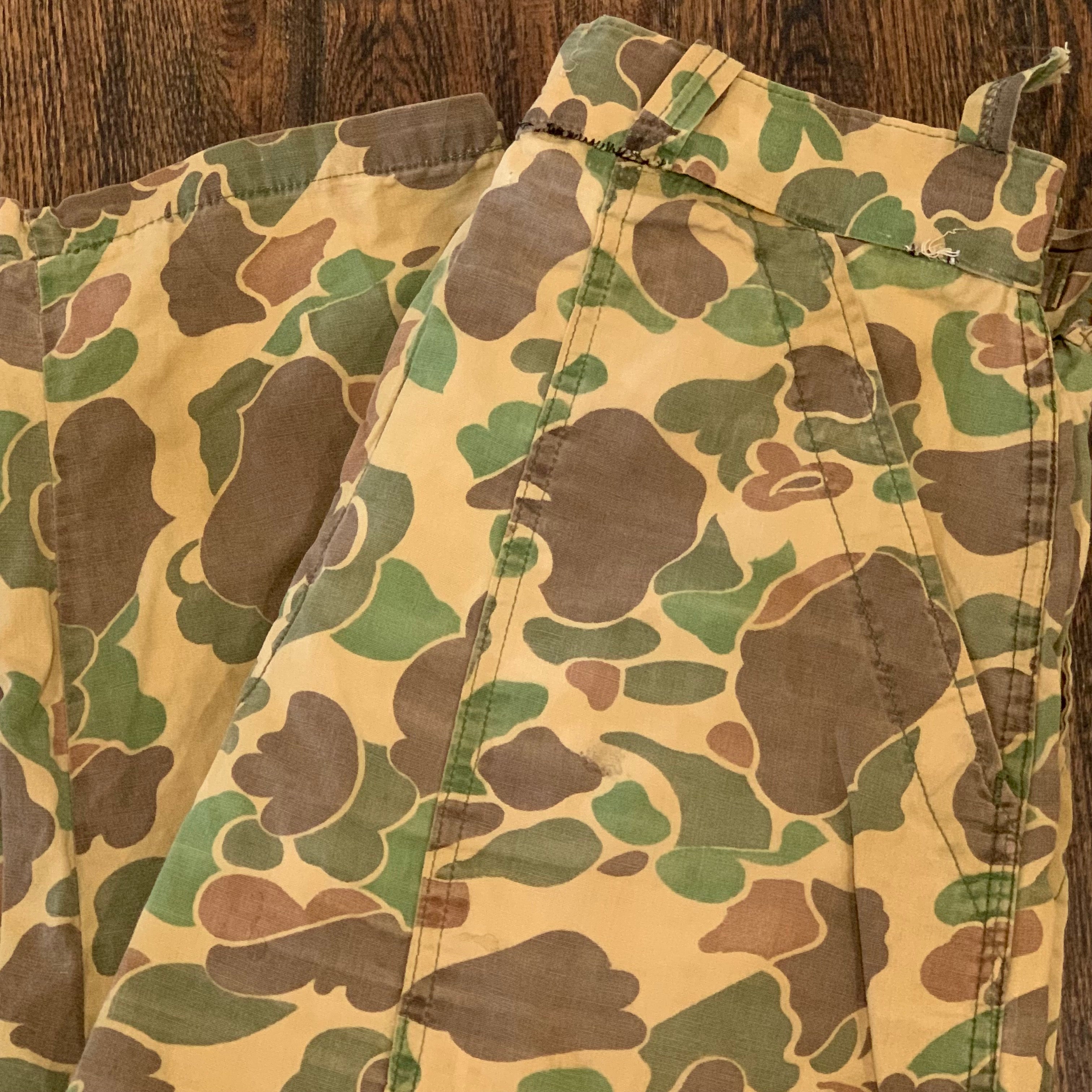1960's/1970's Duck Hunter Camo Fatigue Style Pants 34