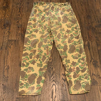 1960’s/1970’s Duck Hunter Camo Fatigue Style Pants 34" Waist