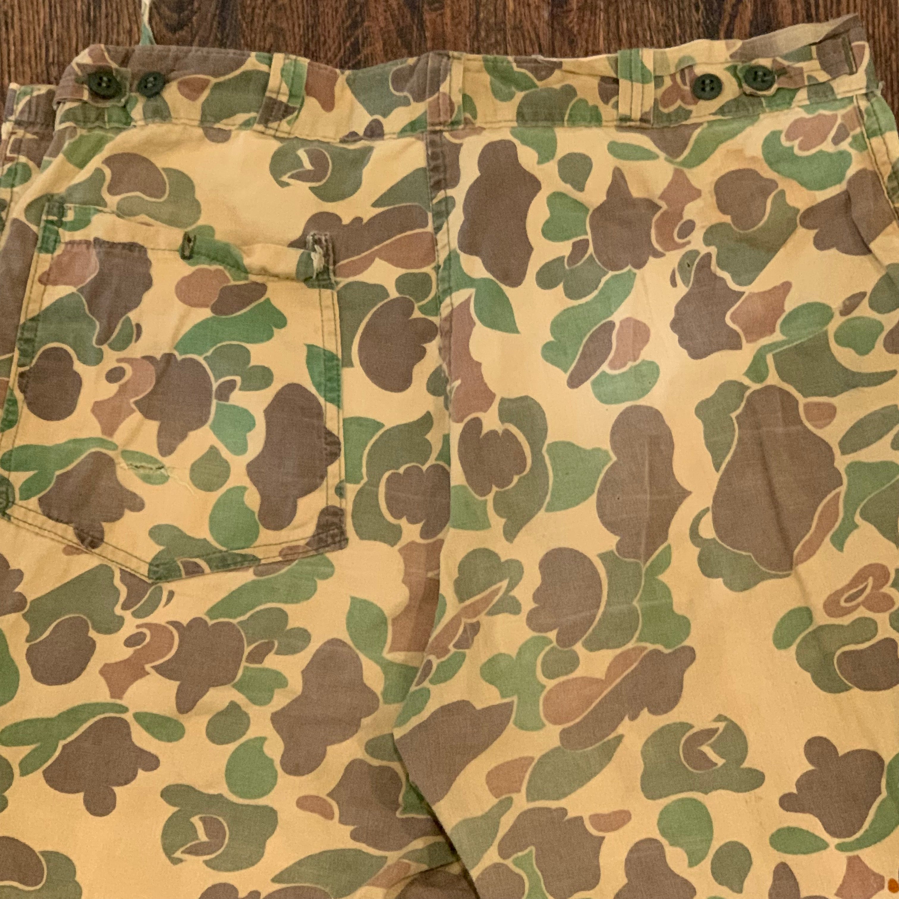 1960's/1970's Duck Hunter Camo Fatigue Style Pants 34