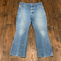 1970’s Faded Wranglers Denim Jeans 36" Waist