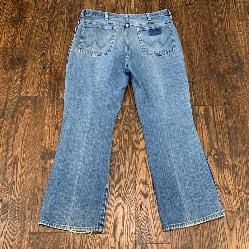 1970’s Faded Wranglers Denim Jeans 36" Waist