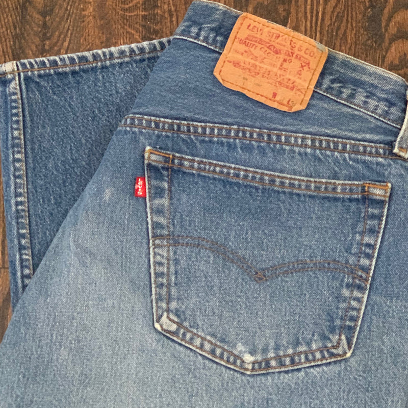 1980’s Faded Levi’s 501 Denim Jeans 38” Waist