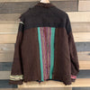 Homemade Thrashed Brown Hippy Rug Jacket Large