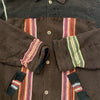 Homemade Thrashed Brown Hippy Rug Jacket Large