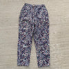 1960's-1970's Blue and Purple Paisley Tapered Corduroy Pants 26" x 24.25"