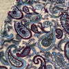 1960's-1970's Blue and Purple Paisley Tapered Corduroy Pants 26" x 24.25"