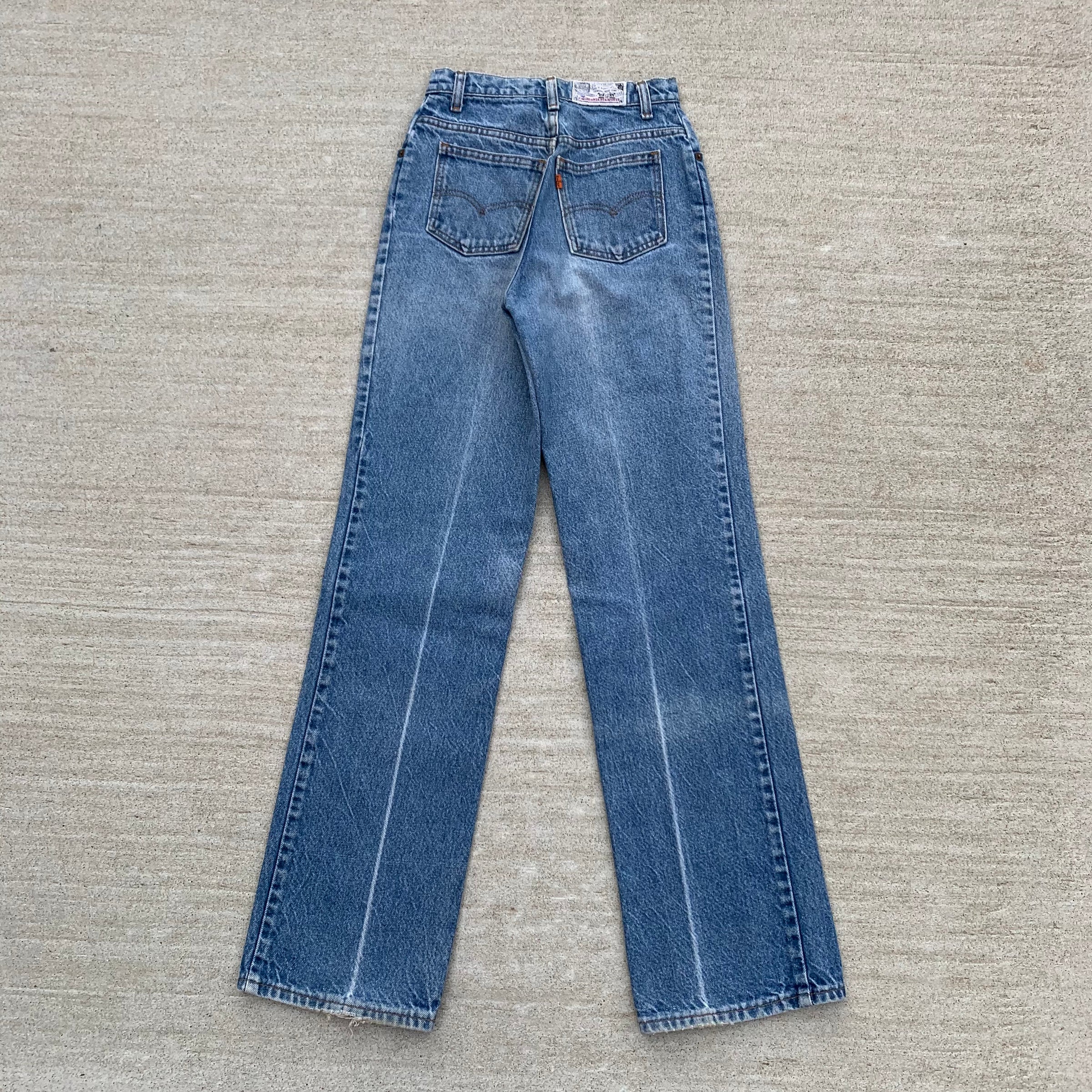 1970's Light Wash Levi's California Straight Denim Jeans 24" x 31.75"